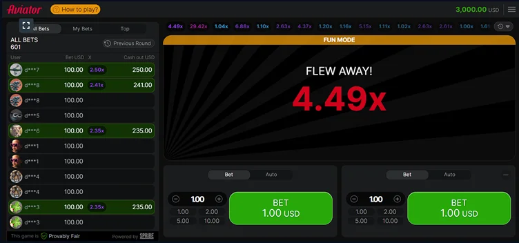 1win Aviator online
